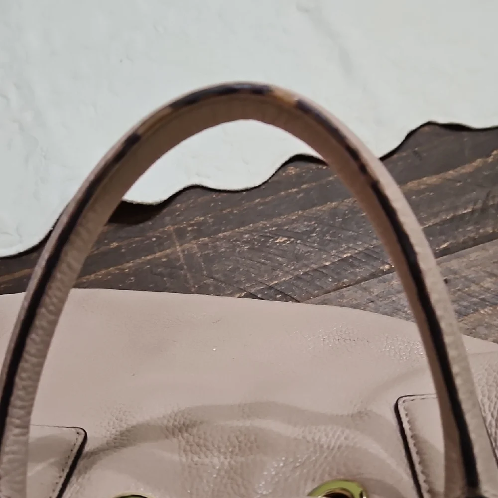 Soft Taupe Leather Tassel Satchel - Women Bags